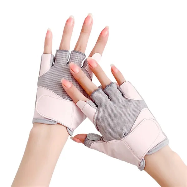 Breathable Polyester Half Finger Gloves Anti Callus Outdoor