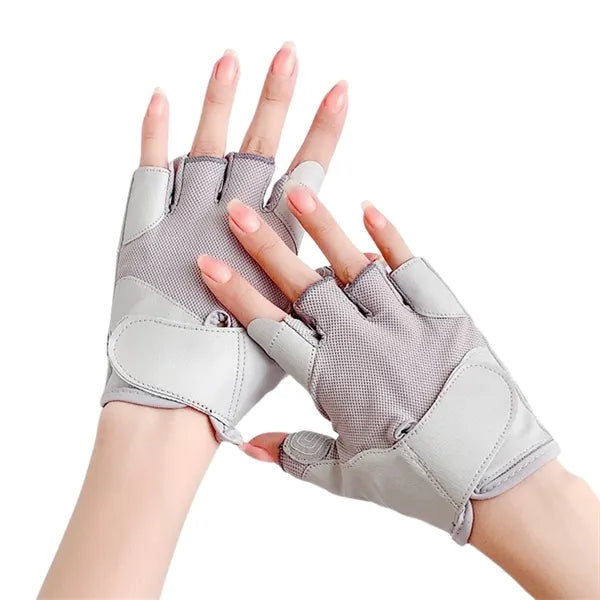 Breathable Polyester Half Finger Gloves Anti Callus Outdoor
