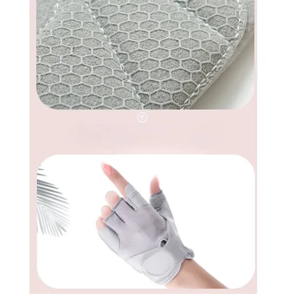 Breathable Polyester Half Finger Gloves Anti Callus Outdoor
