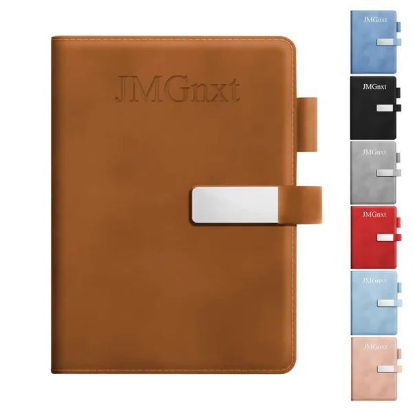 A5 Leather Notebook with Magnetic Closure