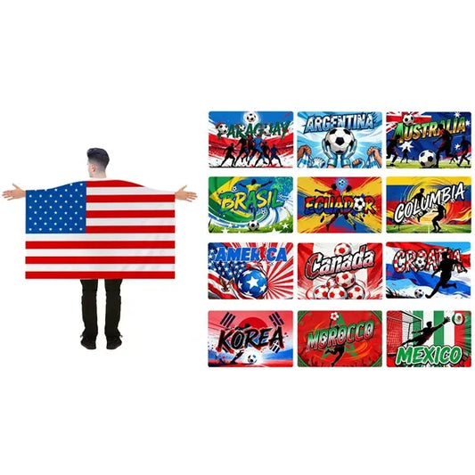 World Cup Flag Fan Cape