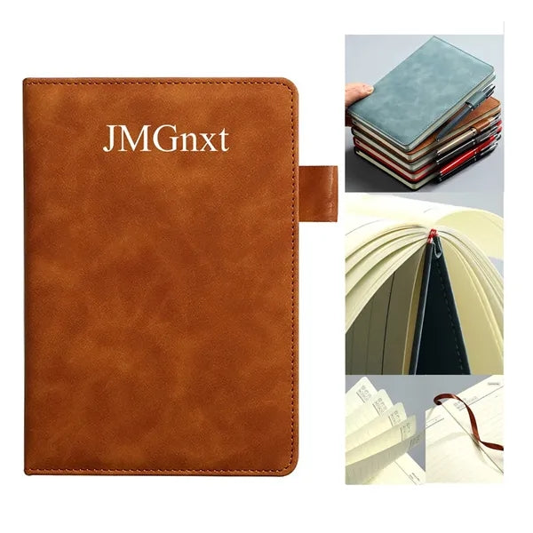 A5 Leather Notebook with Pen Holder