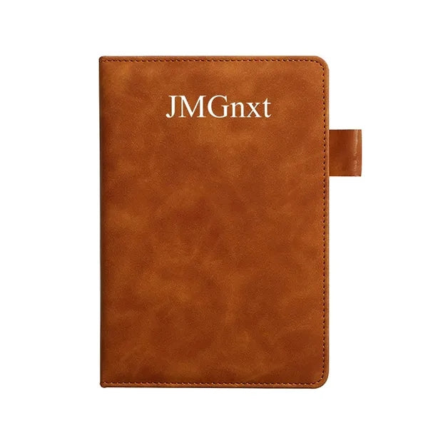A5 Leather Notebook with Pen Holder