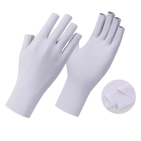 7.87 x 3.15 Inch Ice Silk Gloves Breathable UV Protection