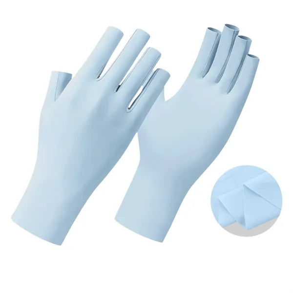 7.87 x 3.15 Inch Ice Silk Gloves Breathable UV Protection