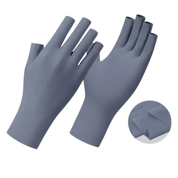 7.87 x 3.15 Inch Ice Silk Gloves Breathable UV Protection