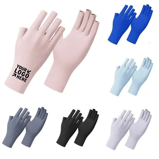 7.87 x 3.15 Inch Ice Silk Gloves Breathable UV Protection