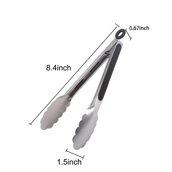 Stainless steel food tongs