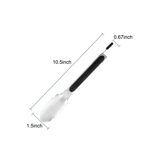 Stainless steel food tongs