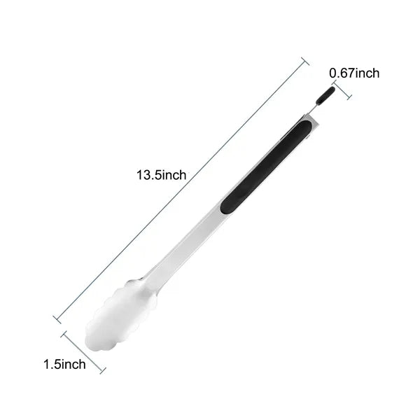 Stainless steel food tongs