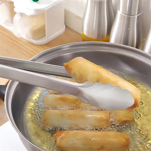 Stainless steel food tongs