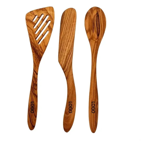 Wood 3 Piece Cutlery Set