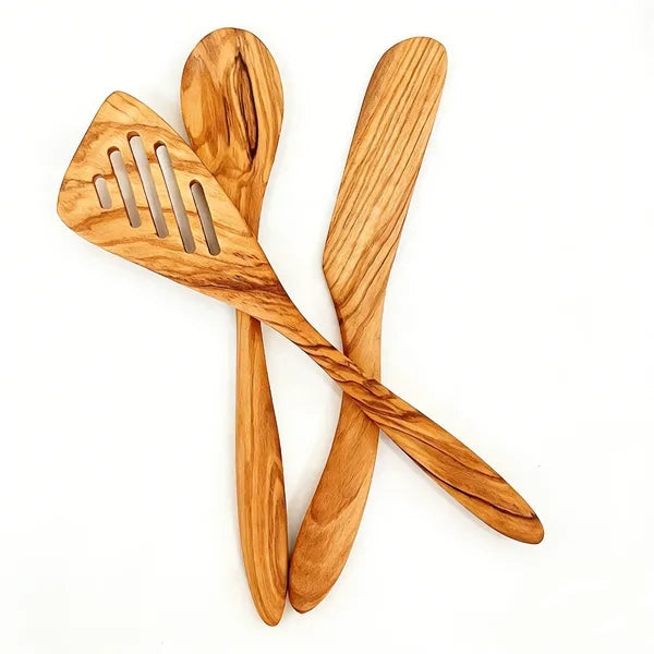 Wood 3 Piece Cutlery Set
