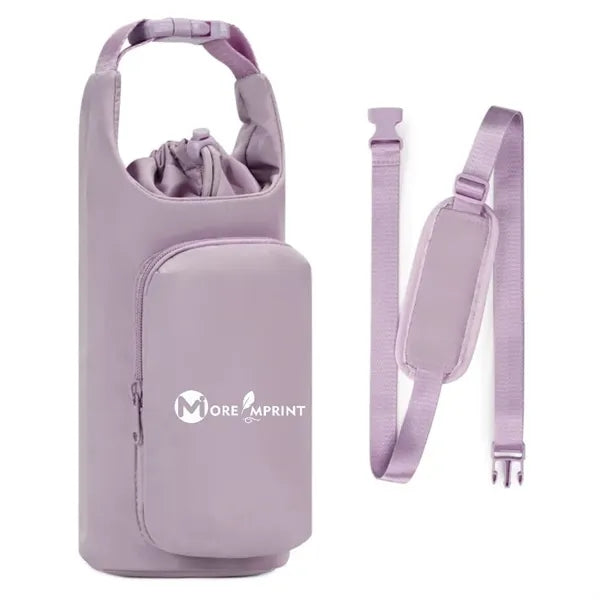 Water Bottle Carrier Bag for Cup with Phone Holder Pockets
