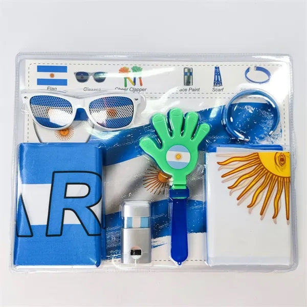 Fan Cheer Set Flag Glasses Clappers Face Paint