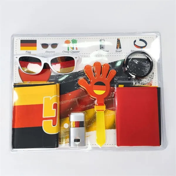 Fan Cheer Set Flag Glasses Clappers Face Paint