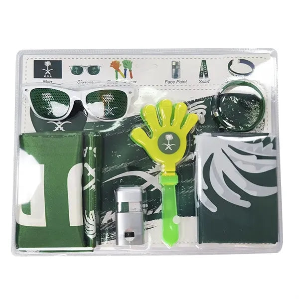 Fan Cheer Set Flag Glasses Clappers Face Paint