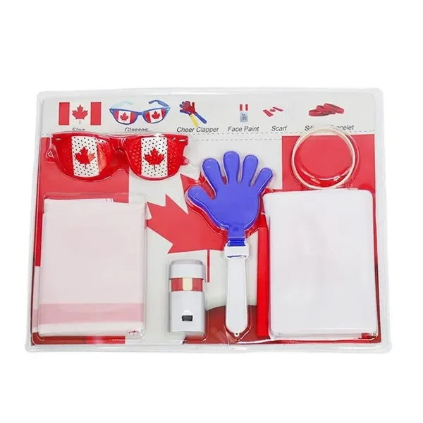 Fan Cheer Set Flag Glasses Clappers Face Paint