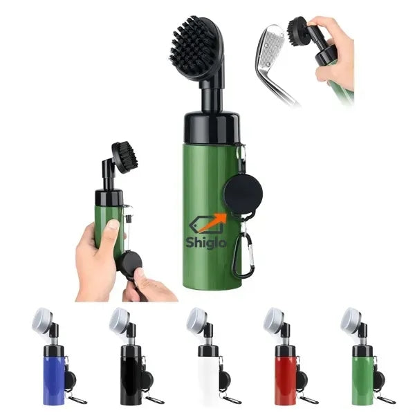 Golf Club Cleaner Brush With Spray Function And Portable Car