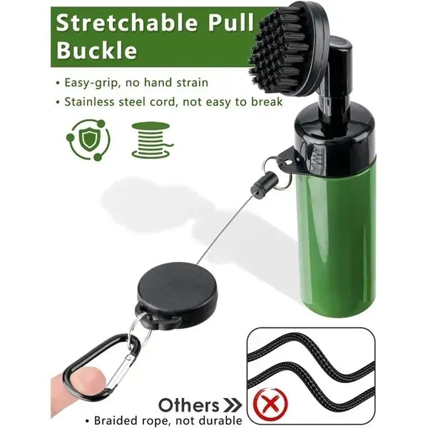 Golf Club Cleaner Brush With Spray Function And Portable Car