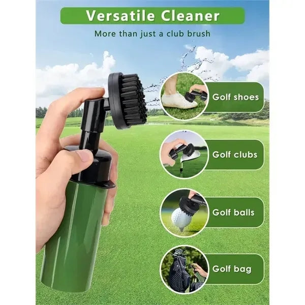 Golf Club Cleaner Brush With Spray Function And Portable Car