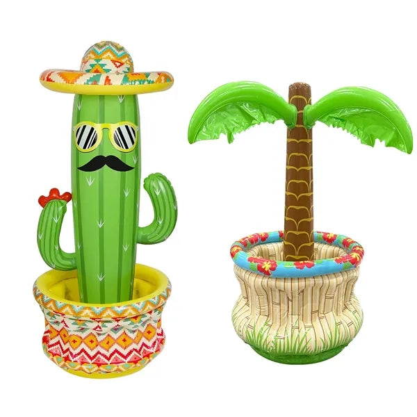 Inflatable Cactus And Coconut Tree Cooler Party Supplies