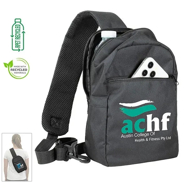 Recycled RPET Cross-Body Sling Backpack Bag