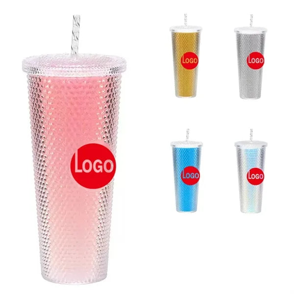 25oz Creative Cool Summer Plastic Cup with Straw