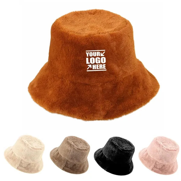 Fluffy Bucket Hat for Women