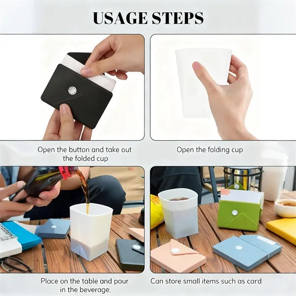 Silicone Foldable Card Water Cup