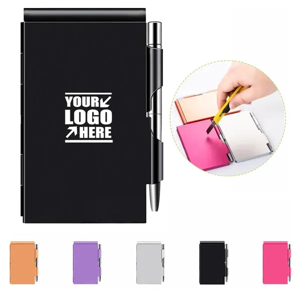 Mini Metal Pocket Notebook With Pen