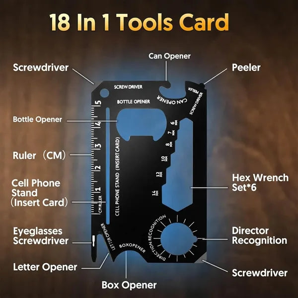Portable 18in1 Mini e Multi-function Tool Card
