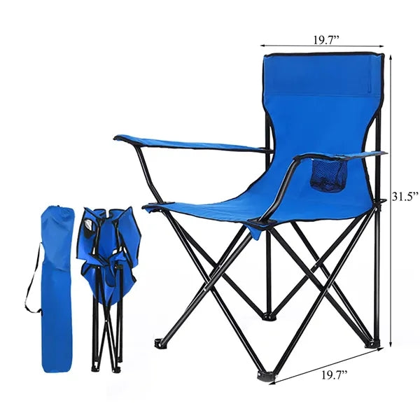 Folding Camping Chair Portable Outdoor Seat Armrest