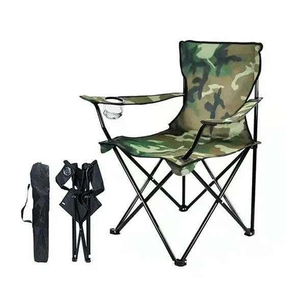 Folding Camping Chair Portable Outdoor Seat Armrest