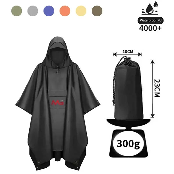 3-In-1 Outdoor Waterproof Rain Poncho