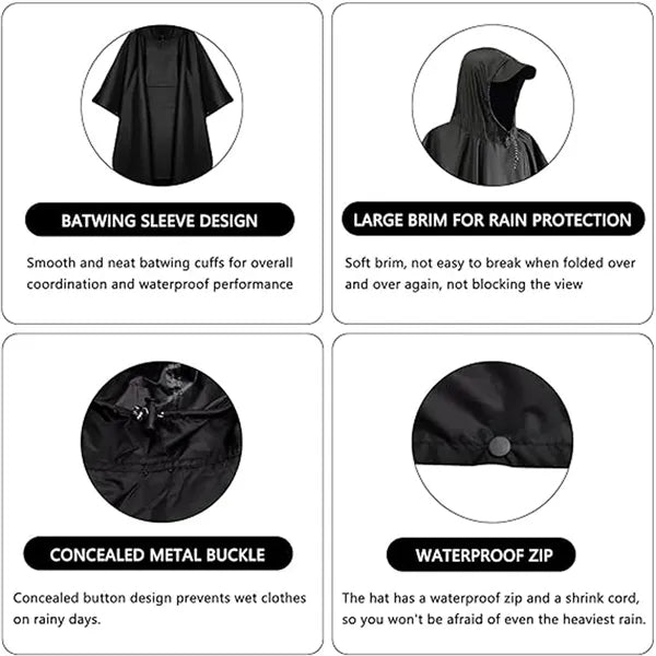 3-In-1 Outdoor Waterproof Rain Poncho