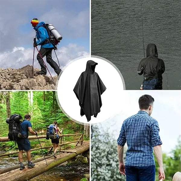 3-In-1 Outdoor Waterproof Rain Poncho
