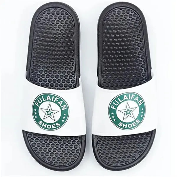 Unisex Massage Slide Sandals - PVC Sole, PU Leather Strap