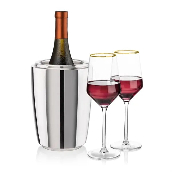 Pescara Wine Cooler & Tucson Gold Rim Wine Set