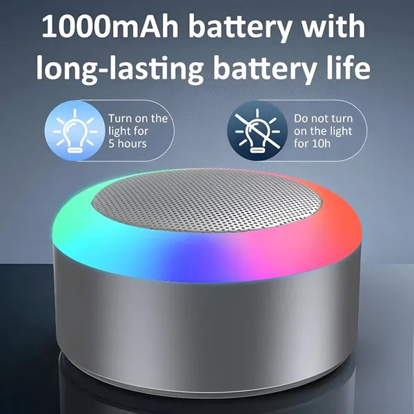 Portable Wireless Speaker with Colorful Flashing Lights