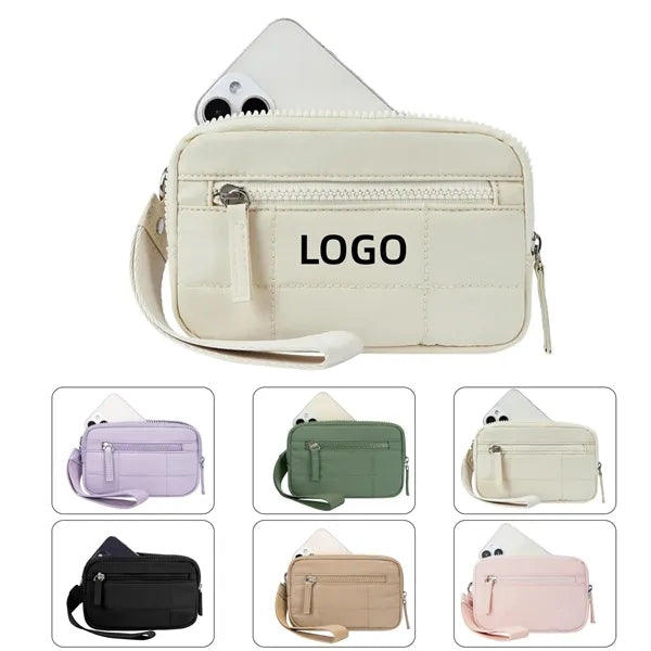RFID Blocking Quilted Wristlet Wallets for Travel