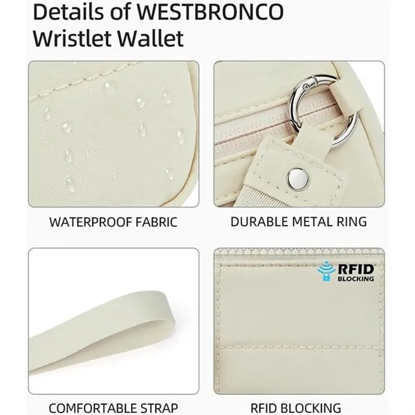 RFID Blocking Quilted Wristlet Wallets for Travel