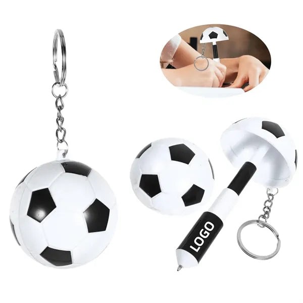 Novelty Sports Soccer Retractable Gel Pens for Blue ink