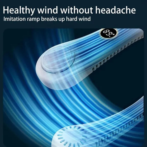 Portable Rechargeable Silent Neckband Fan