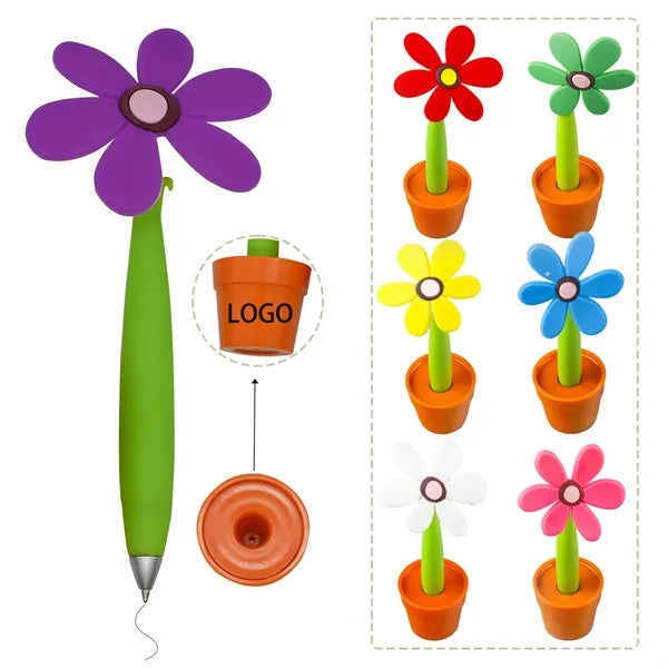 Flower Ballpoint Pens With Plant Pot Sunflower Party Favor