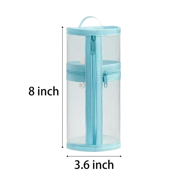 Transparent Cylindrical Pencil Case Large Capacity