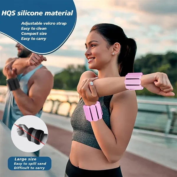 Adjustable Wearable Wrist and Ankle 2lb Weights