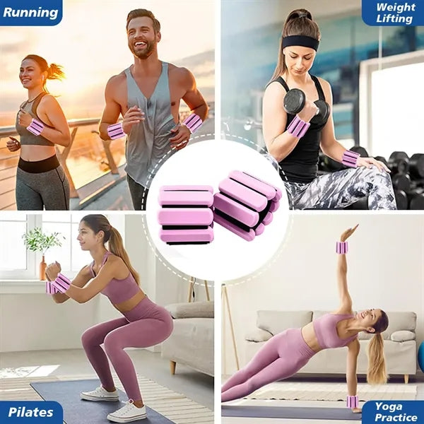 Adjustable Wearable Wrist and Ankle 2lb Weights