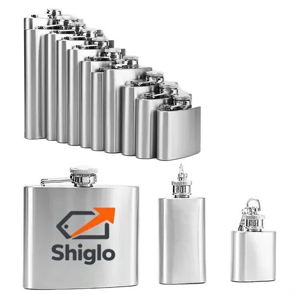 1 To 18 Ounce Premium Steel Flask With Funnel