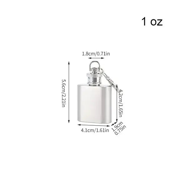 1 To 18 Ounce Premium Steel Flask With Funnel